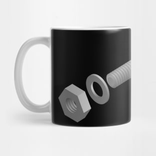 Nut, Washer, Bolt. Mug